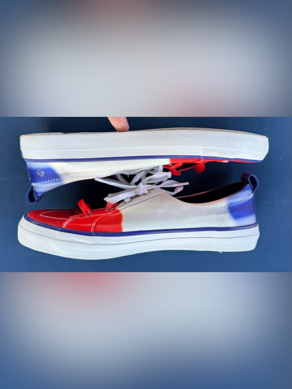 Sperry x Popsicle Crest Vibe Firecracker Sneakers in Red, White & Blue - Picture 3 of 10